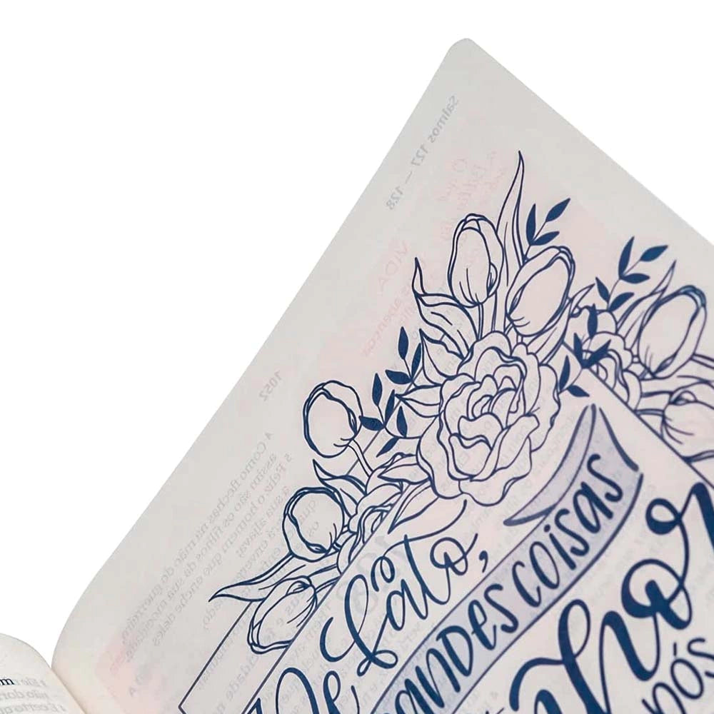 A Bíblia De Estudo Da Mulher Nova Edição Média Capa Tulipa Azul Turquesa