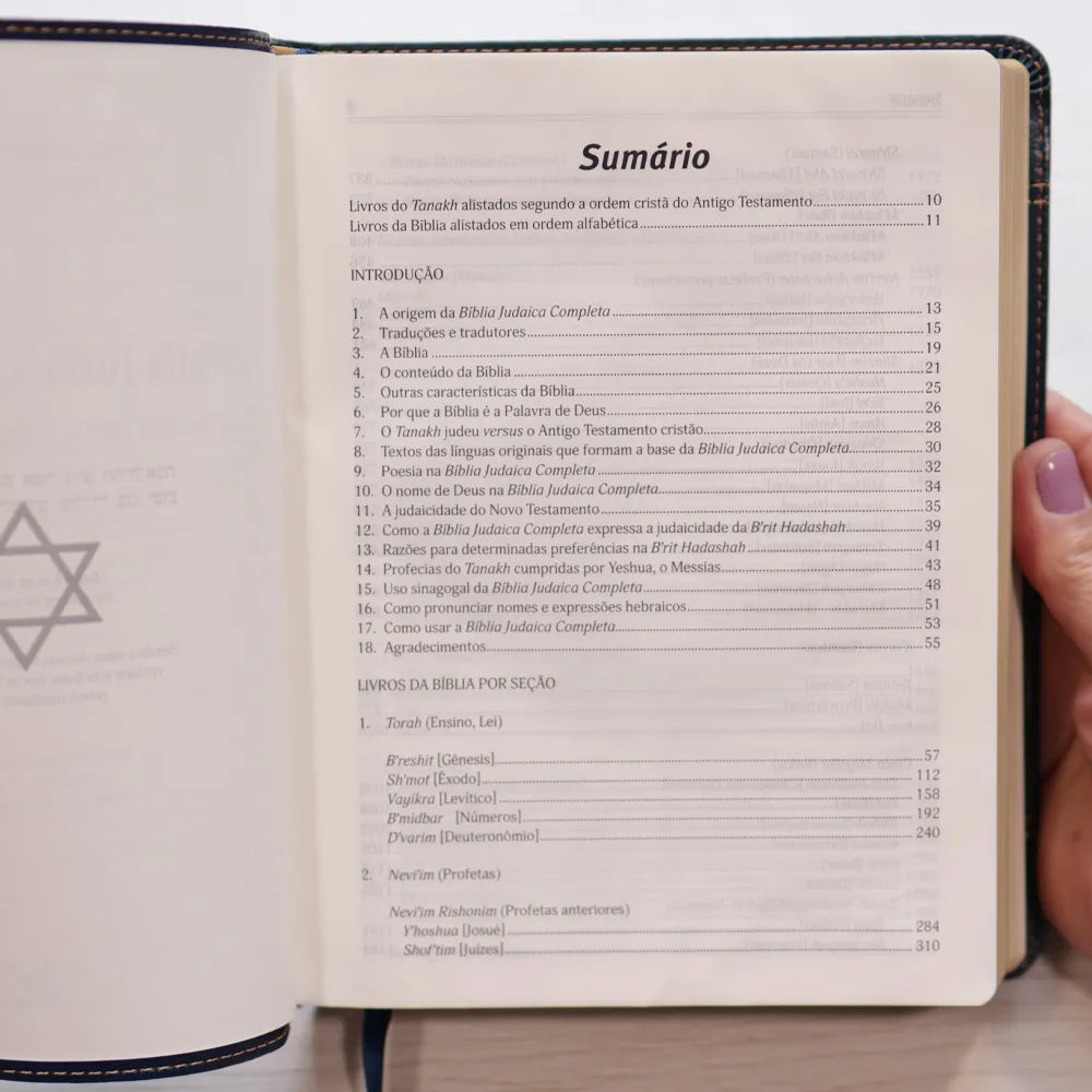 Bíblia Judaica Completa | Letra Normal | Capa Luxo Azul