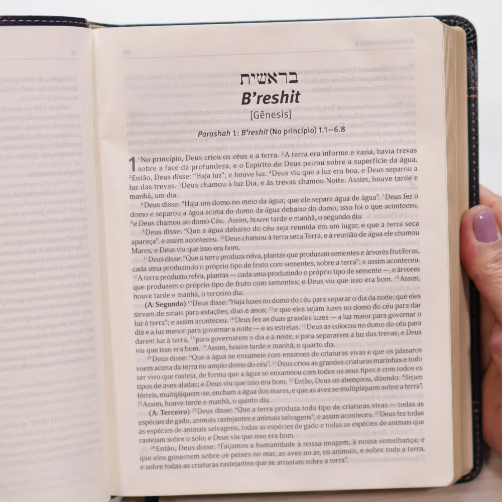 Bíblia Judaica Completa | Letra Normal | Capa Luxo Azul