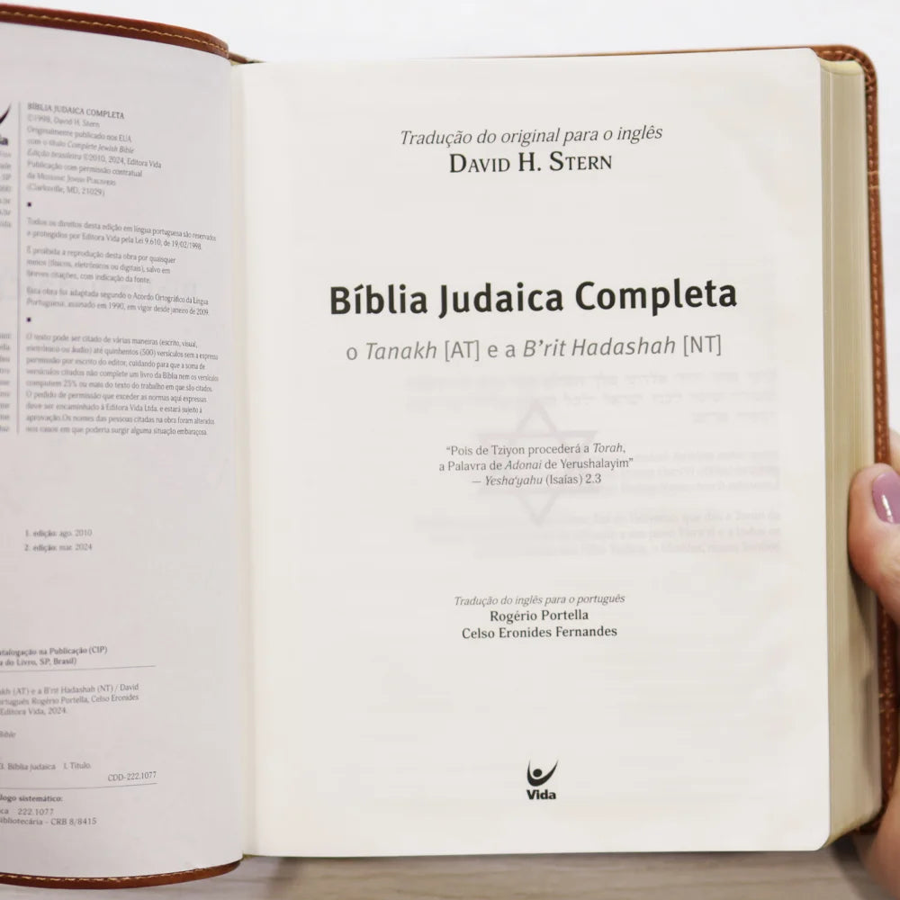 Bíblia Judaica Completa | Letra Normal | Capa Luxo Marrom