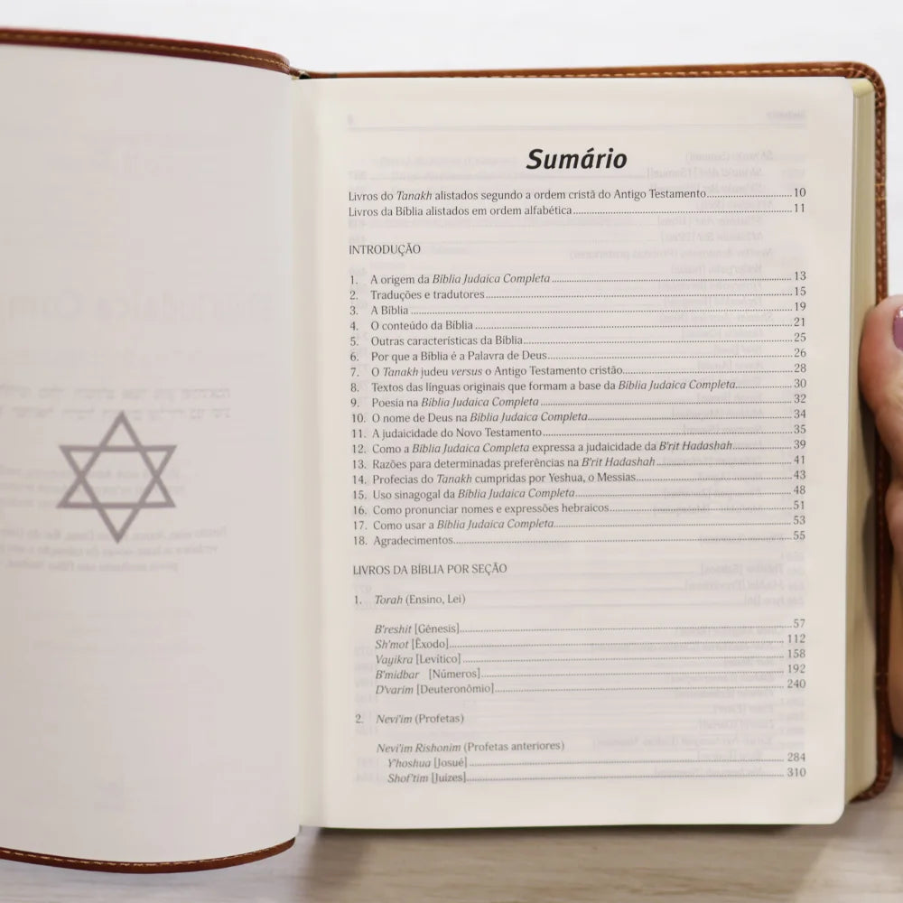 Bíblia Judaica Completa | Letra Normal | Capa Luxo Marrom