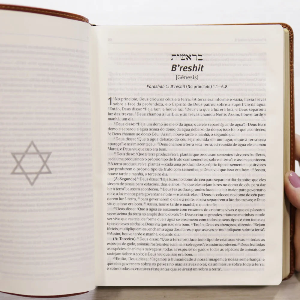 Bíblia Judaica Completa | Letra Normal | Capa Luxo Marrom