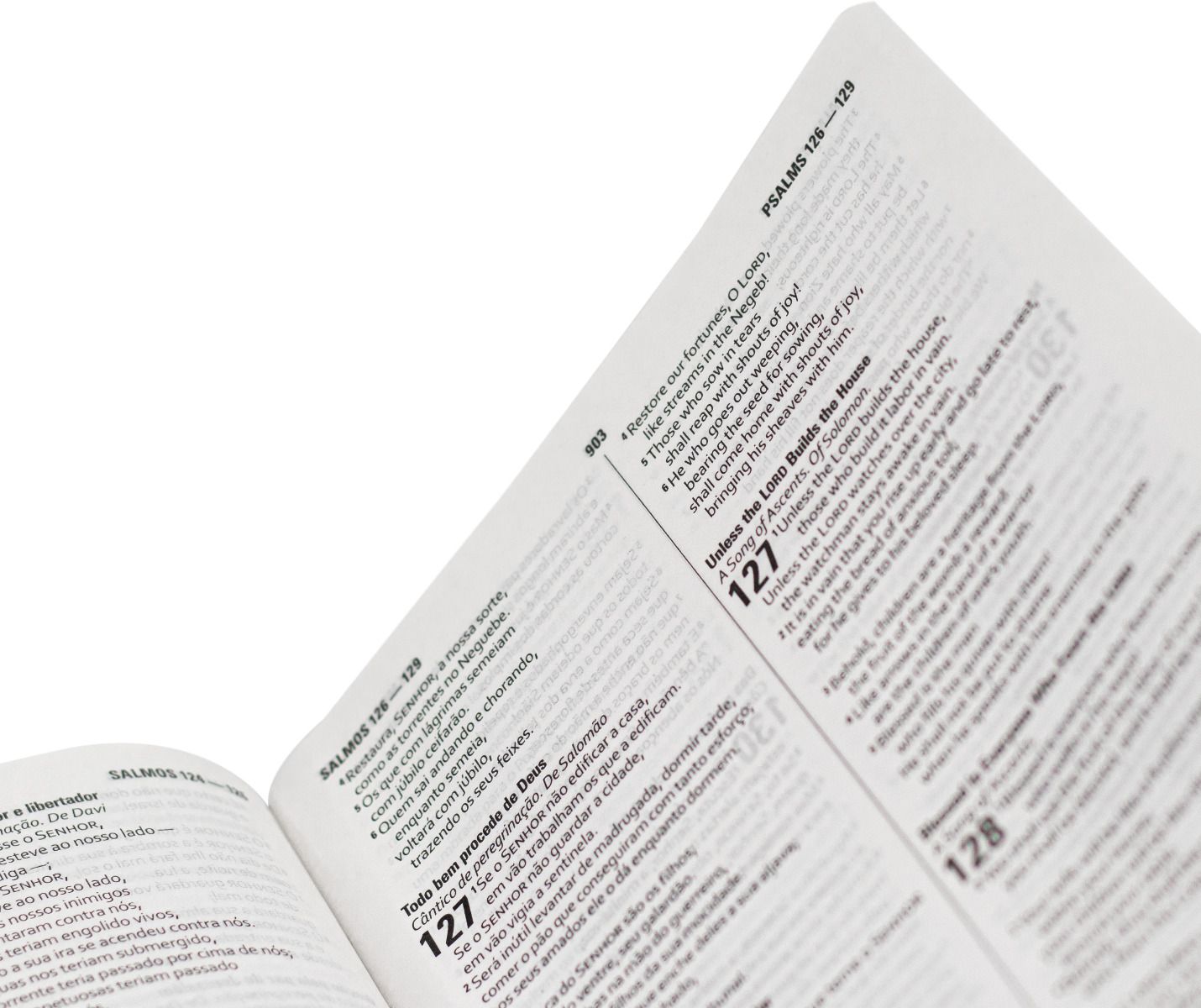 Portuguese (NAA) - English (ESV) Bilingual Bible - Dark Blue