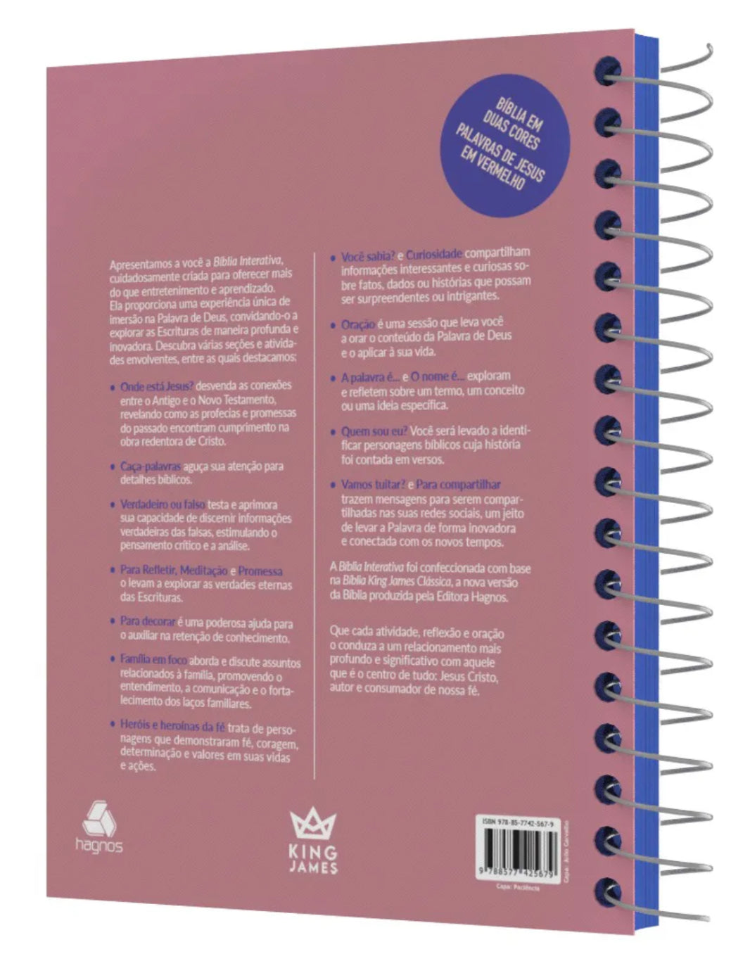 BÍBLIA INTERATIVA ESTUDE, MEDITE E ANOTE- KING JAMES CLÁSSICA-CAPA PACIÊNCIA