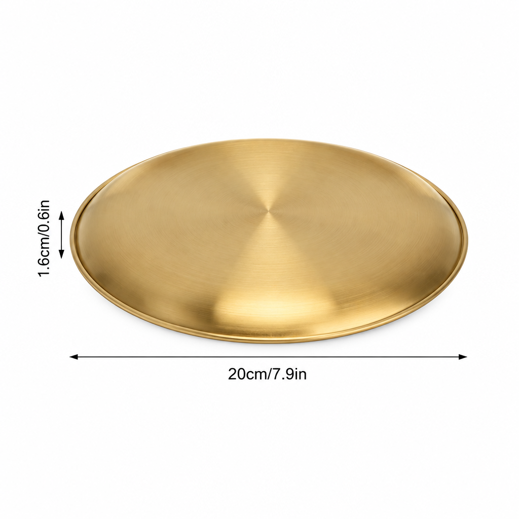 Bandeja redonda gold 20cm
