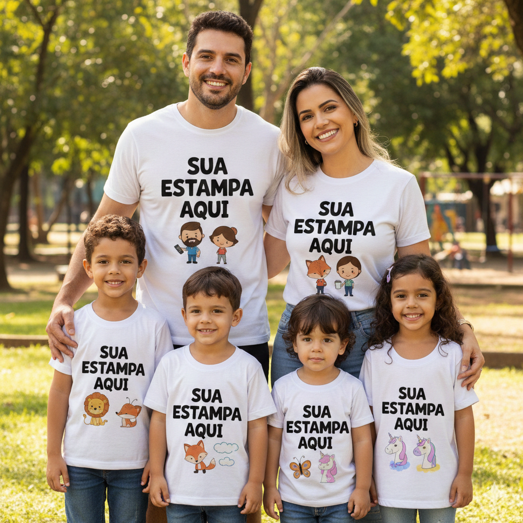 TSHIRT PERSONALIZADA KIT FAMILY PREMIUM