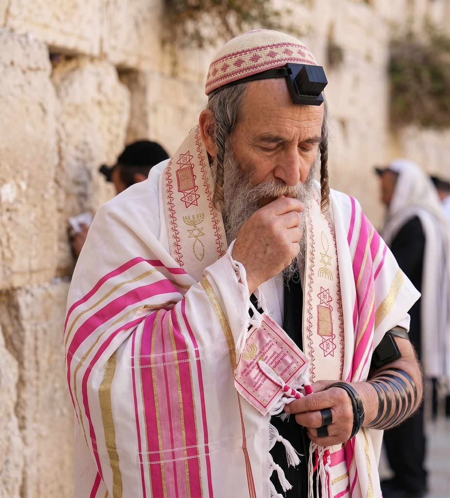 Jewish Tallit - Pink