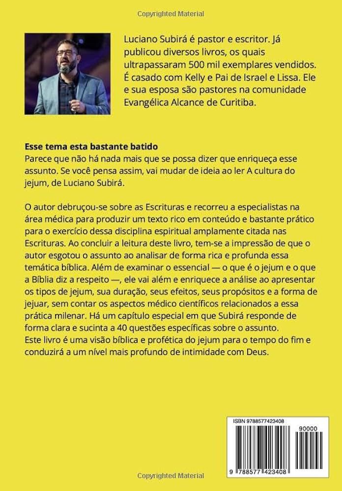 A Cultura Do Jejum | Luciano Subirá