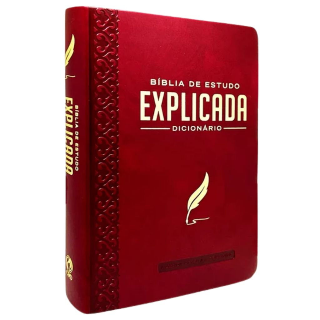 Bíblia de Estudo Explicada ARC c/ Dicionário - Média Vinho