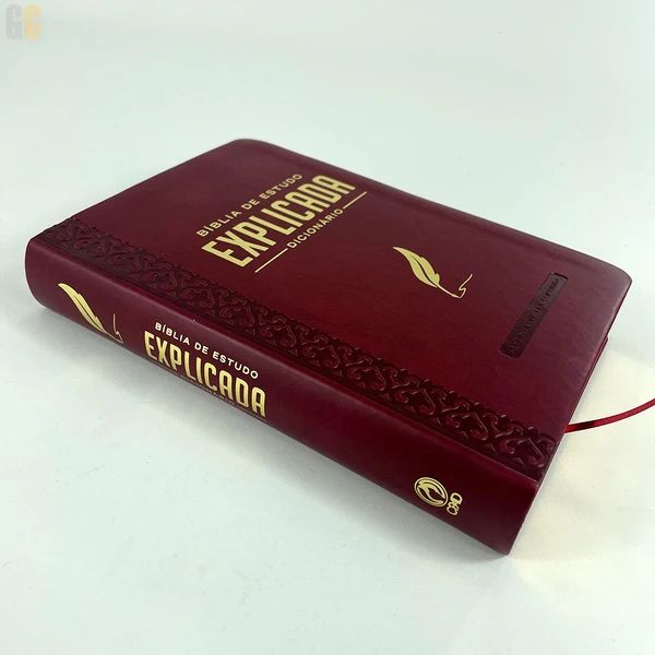 Bíblia de Estudo Explicada ARC c/ Dicionário - Média Vinho