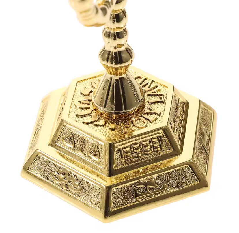 Candeladro Menorá Gold Templo Judaico 13x10 cm