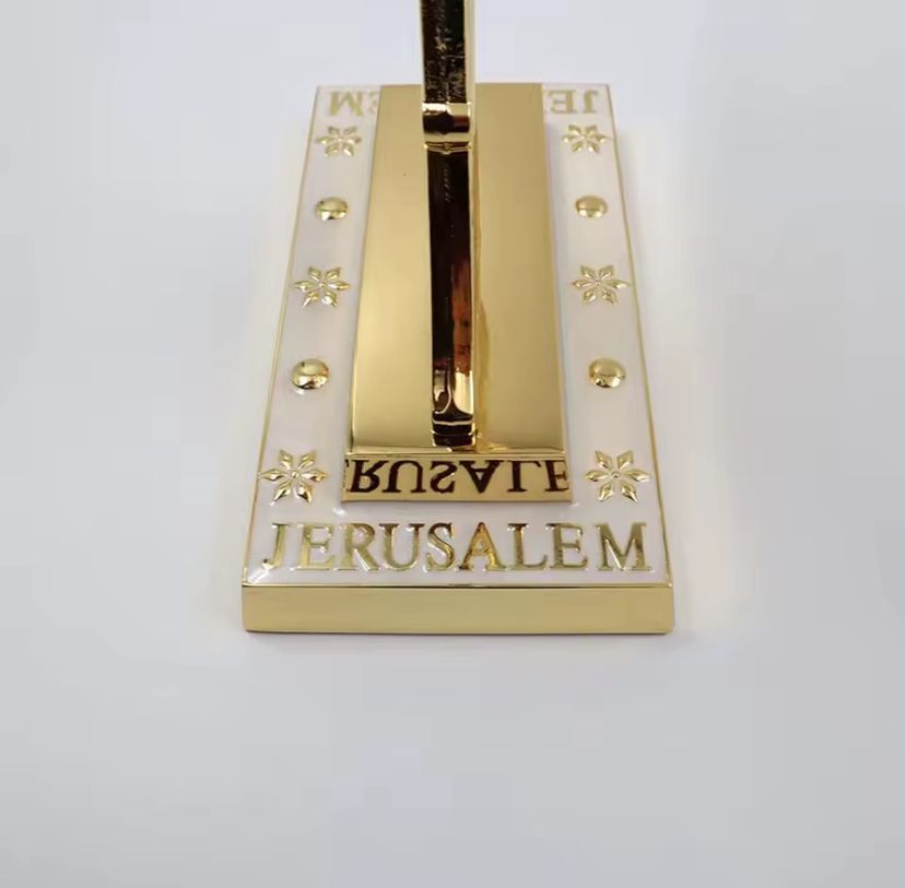 Candelabra 12 Tribes of Israel - 9x11cm - White