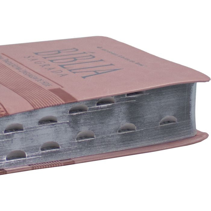 BÍBLIA SAGRADA NTLH | LETRA GIGANTE | LUXO ROSA CLARO | ÍNDICE