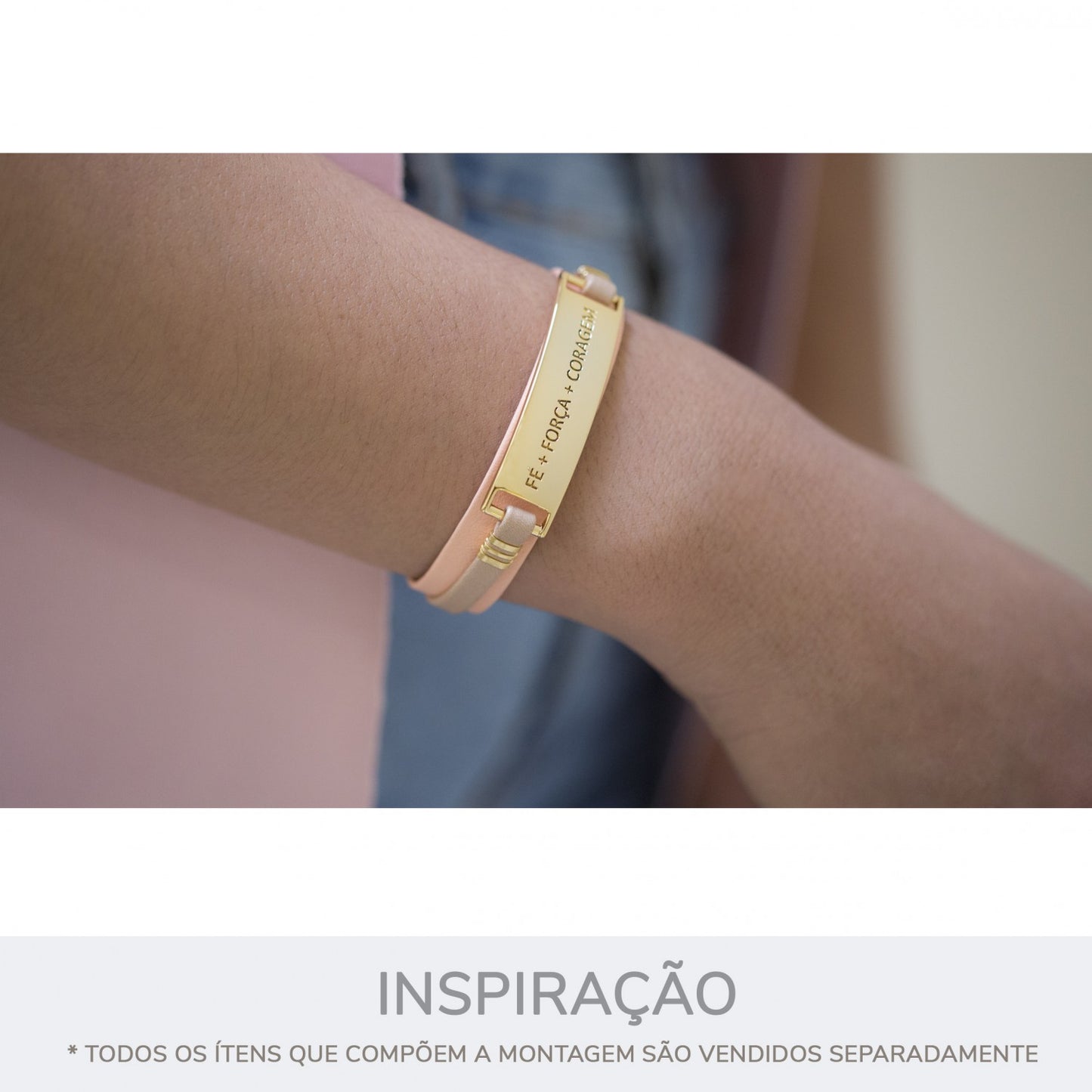 Bridão Fé, Força e Coragem Ouro 51mm