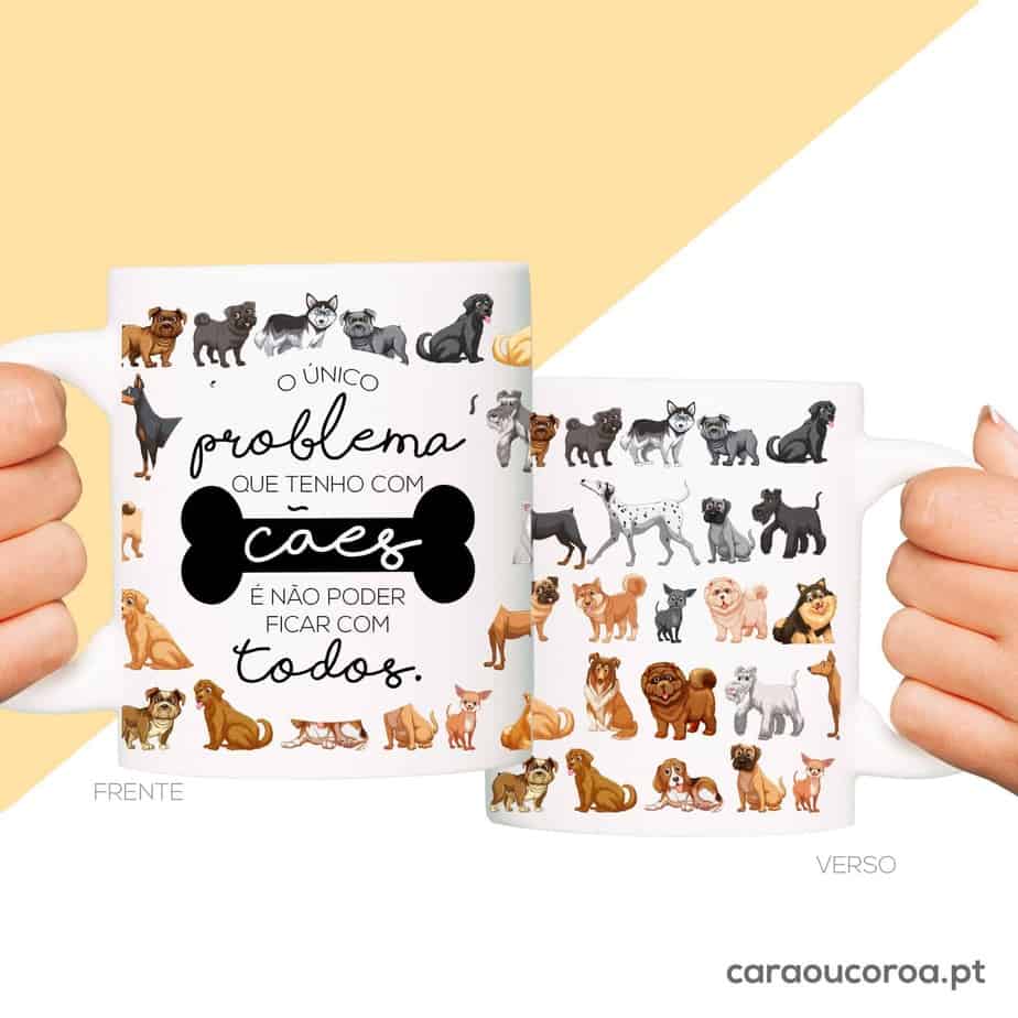 Caneca "Problema Com Cães"
