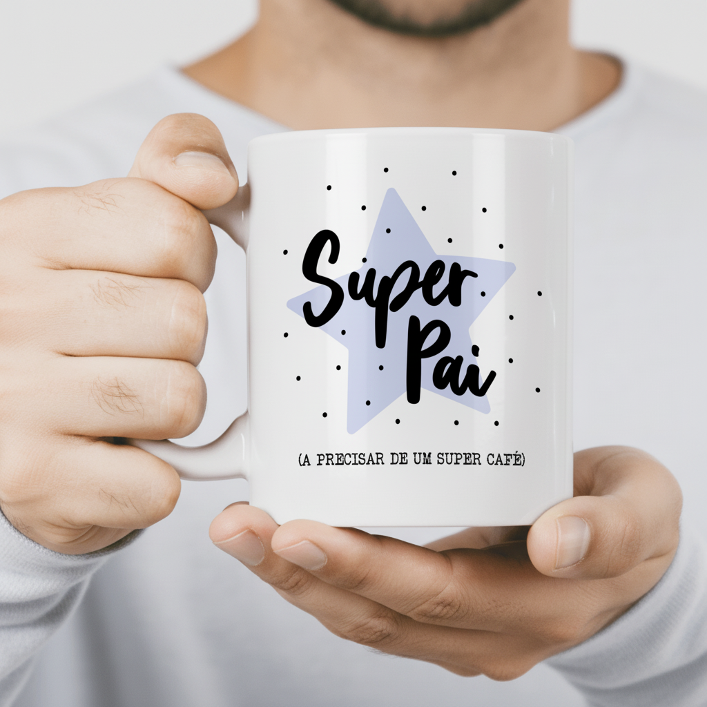 Caneca "Super Pai Super Café"