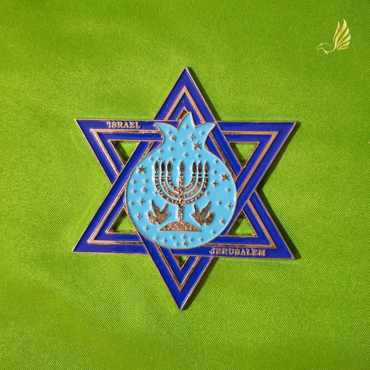 Imã de Metal Estrela de Davi Azul
