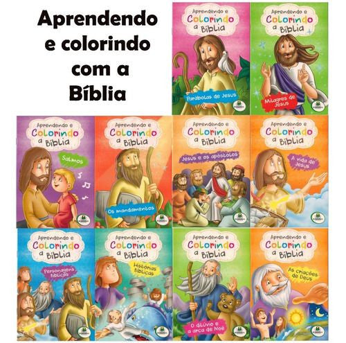 Aprendendo e Colorindo a Bíblia Kit com 10