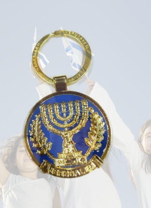 Metal Menorah Keychain