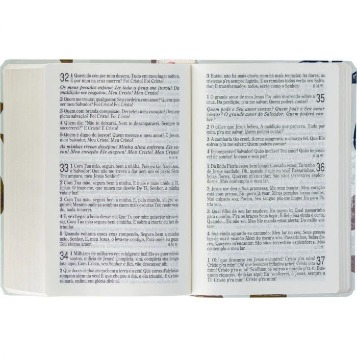 Bíblia Harpa Cristã Popular Letra Gigante Folhas