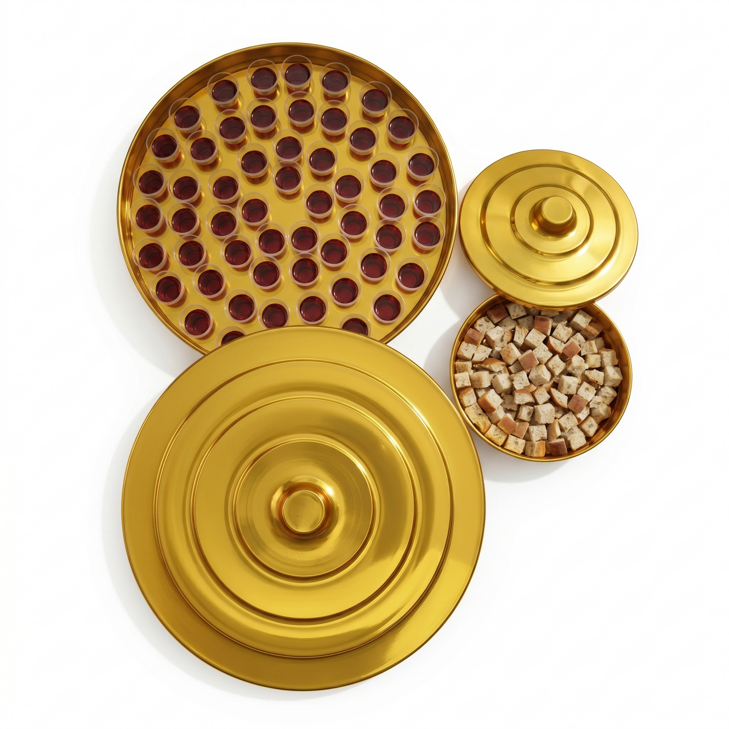 KIT PREMIUM DOURADO PARA SANTA CEIA (2 UNIDADES)