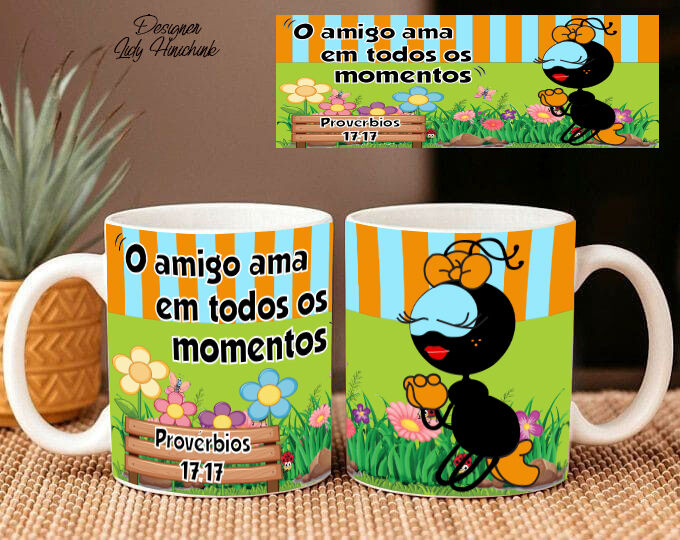 Caneca Smilinguido Amigo ama em todos os momentos