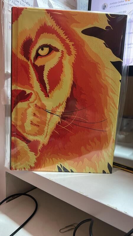 BIBLIA ARC CAPA LEAO LARANJA