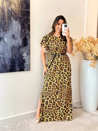 VESTIDO CREPINHO MANGA DUPLA - ABIGAIL