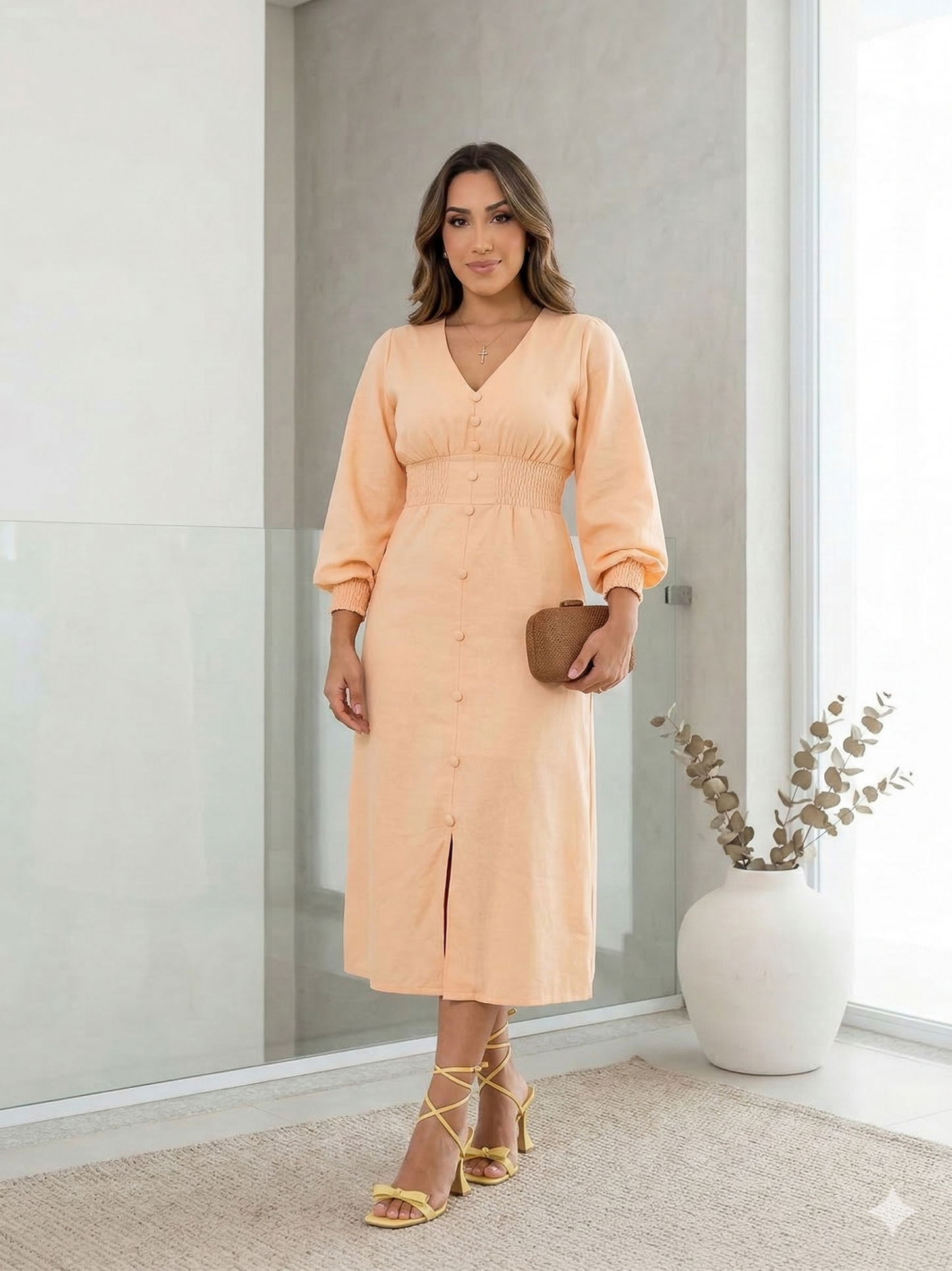 VESTIDO MANGA LONGA VISCOLINHO - ANTONIETA