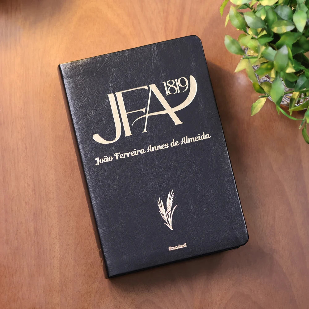 BÍBLIA SAGRADA JOÃO FERREIRA DE ALMEIDA | JFA 1819 | STANDARD | LETRA GRANDE | CAPA LUXO PRETA