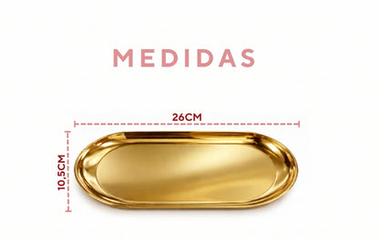 Bandeja oval gold