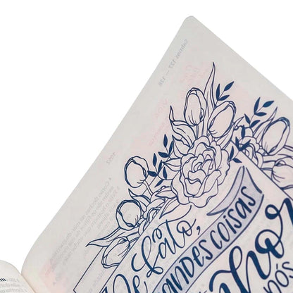 A Bíblia De Estudo Da Mulher Nova Edição Média Capa Tulipa Azul Turquesa