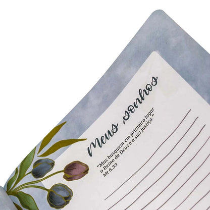 A Bíblia De Estudo Da Mulher Nova Edição Média Capa Tulipa Azul Turquesa