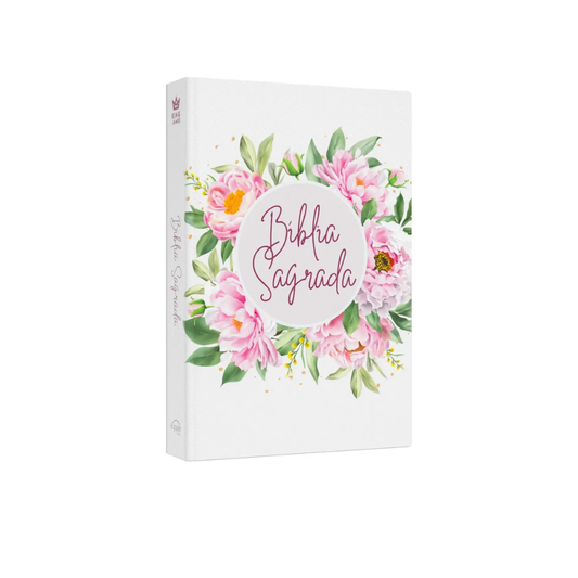 BÍBLIA SAGRADA BKJ- FLORES ARCO DE PAZ CAPA DURA