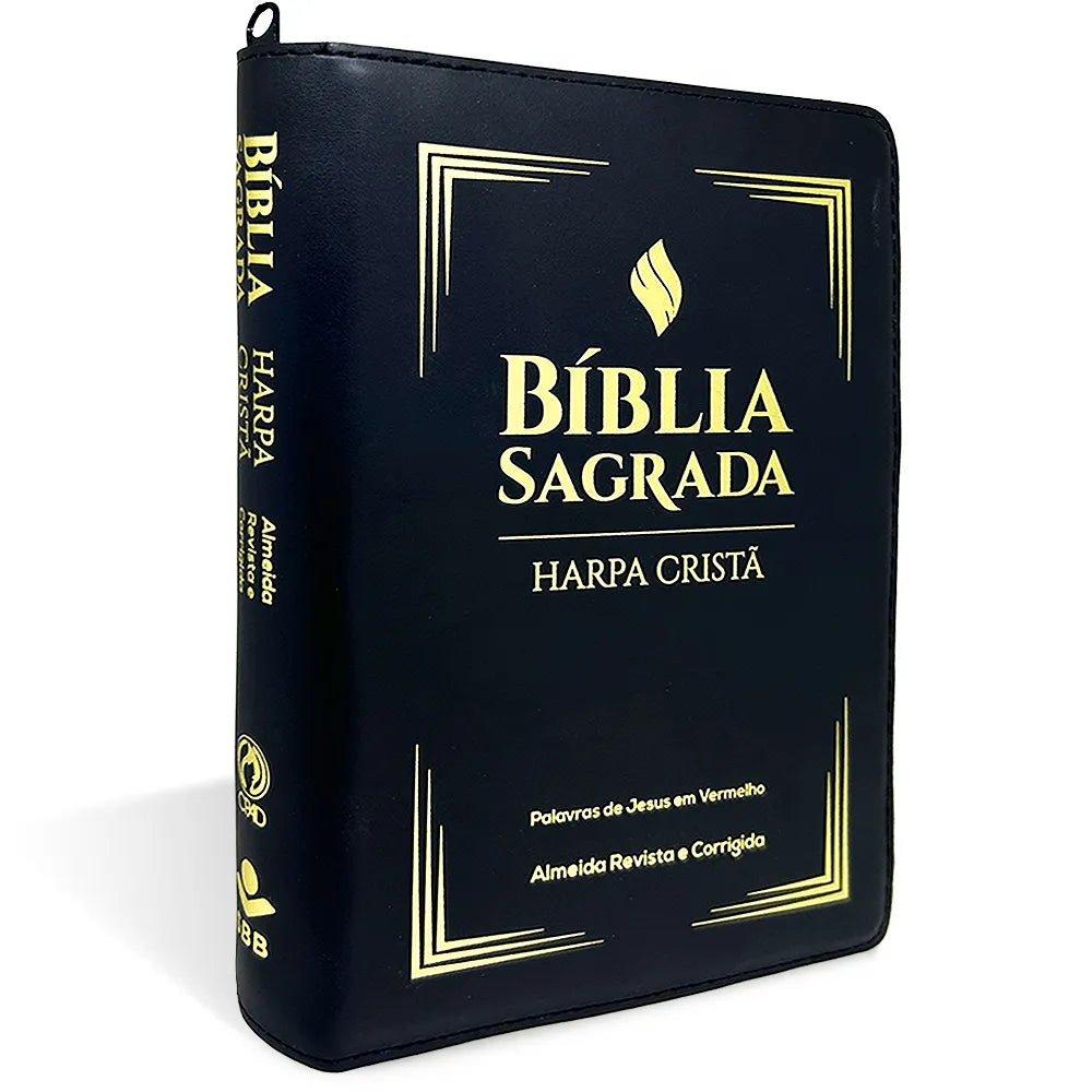 BIBLIA ARC LUXO PRETA COM FECHO