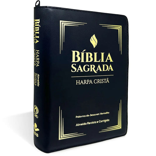 BIBLIA ARC LUXO PRETA COM FECHO