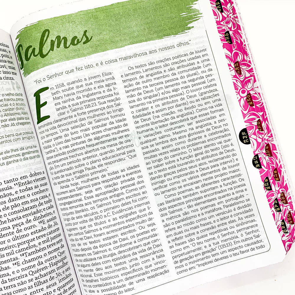 BÍBLIA DE ESTUDO DA MULHER DE DEUS LETRA GRANDE PINK EDIFIQUE