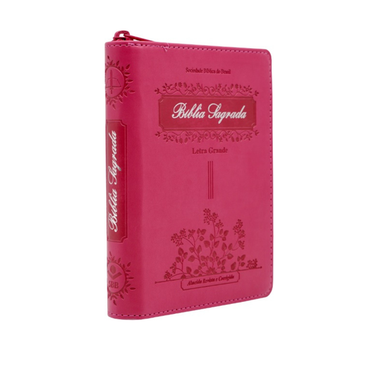 BÍBLIA SAGRADA LETRA GRANDE COM CAPA EM COURO SINTÉTICO