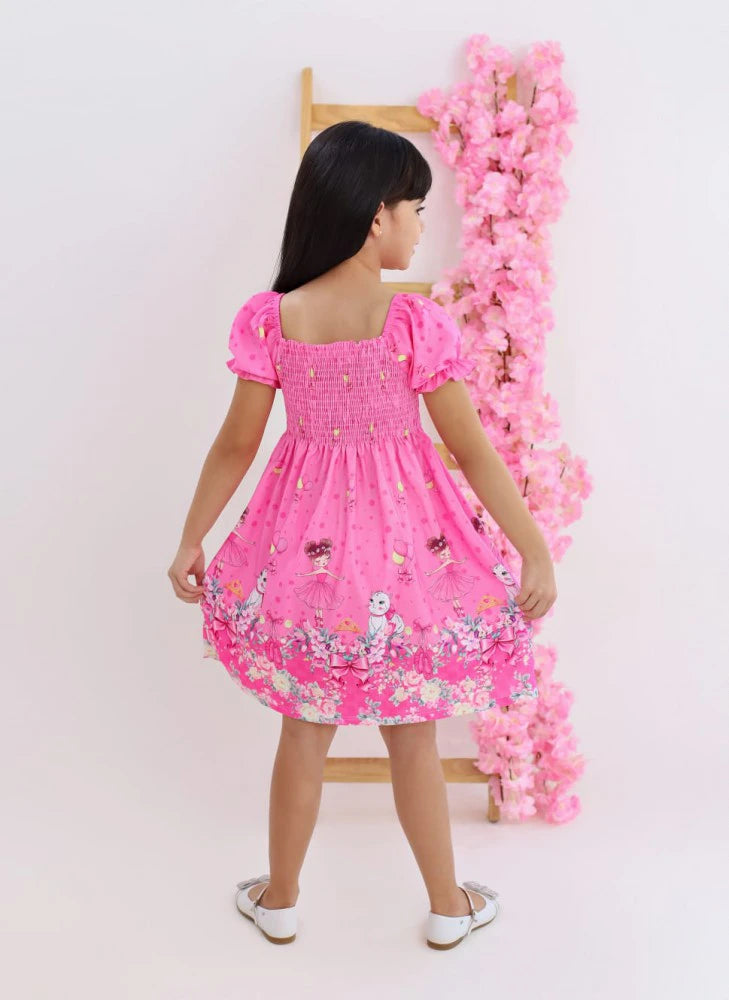 Floral Cat Puff Sleeve - 02 years