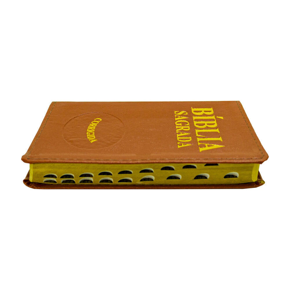 BIBLIA PEQUENA COM INDICE MARROM LUXO