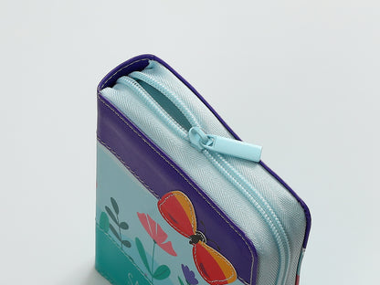 BÍBLIA RVR60 DE BOLSO PRIMOR LILÁS/AZUL/TURQUESA BORBOLETA COM FECHO
