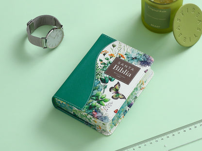 BÍBLIA RVR60 DE BOLSO, CAPA DE COURO, EDIÇÃO RENOVAÇÃO VERDE