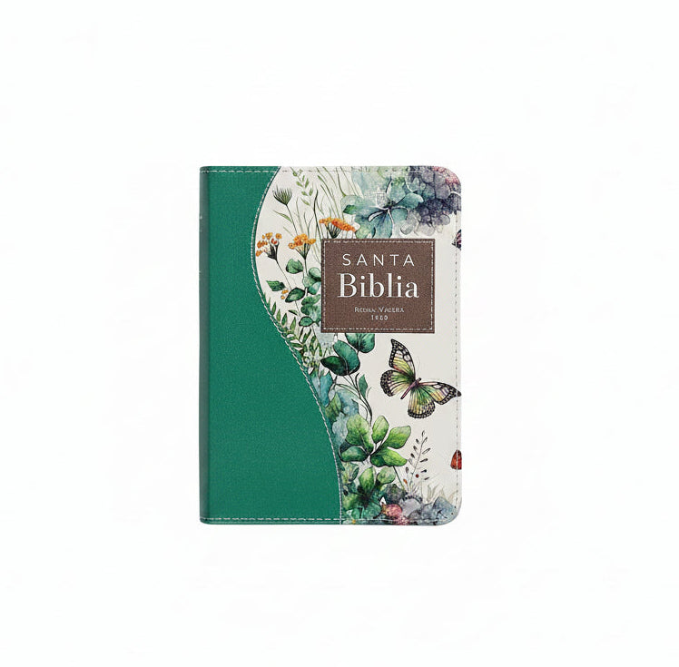 BÍBLIA RVR60 DE BOLSO, CAPA DE COURO, EDIÇÃO RENOVAÇÃO VERDE
