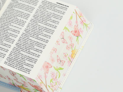 Bíblia RVR60 de bolso, capa em imitação de couro (modelo renovação azul