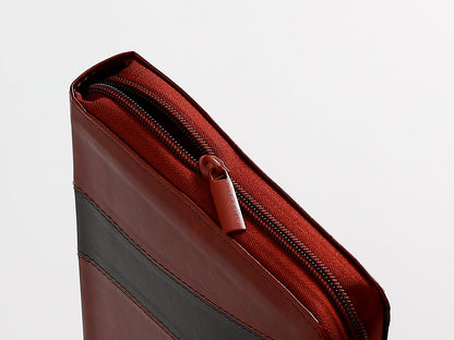 BÍBLIA RVR 1960 LUXO BICOLOR: CONFORTO VISUAL E PROTEÇÃO COM ZÍPER