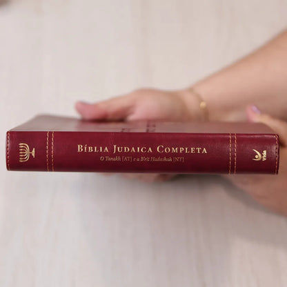 Bíblia Judaica Completa | Letra Normal | Capa Luxo Vinho