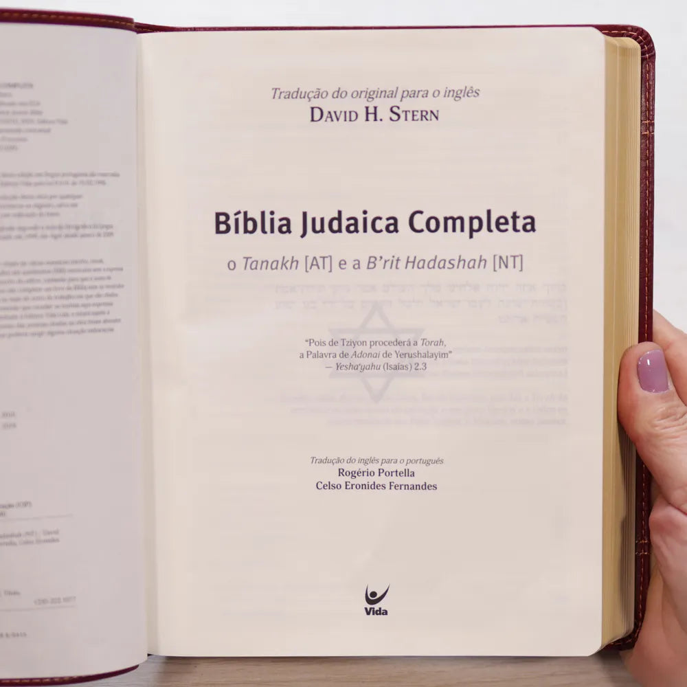 Bíblia Judaica Completa | Letra Normal | Capa Luxo Vinho