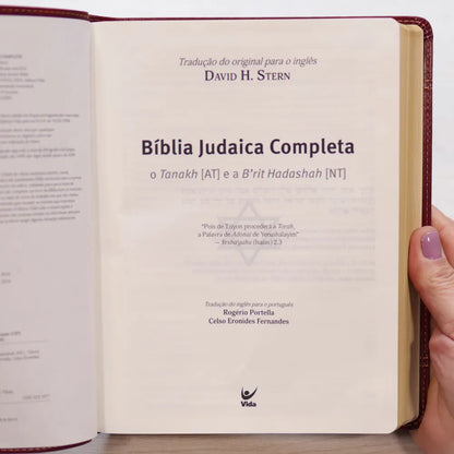 Bíblia Judaica Completa | Letra Normal | Capa Luxo Vinho