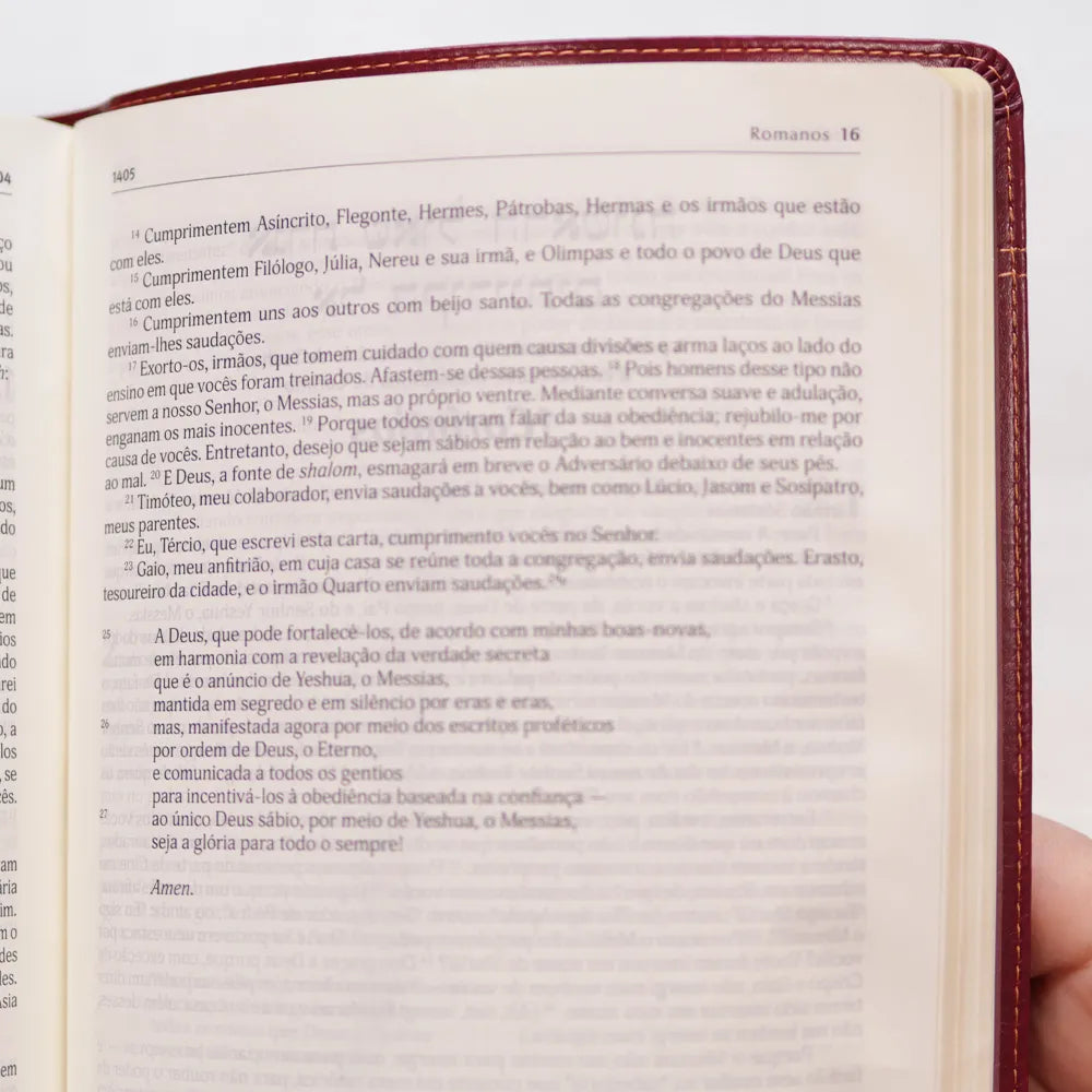 Bíblia Judaica Completa | Letra Normal | Capa Luxo Vinho