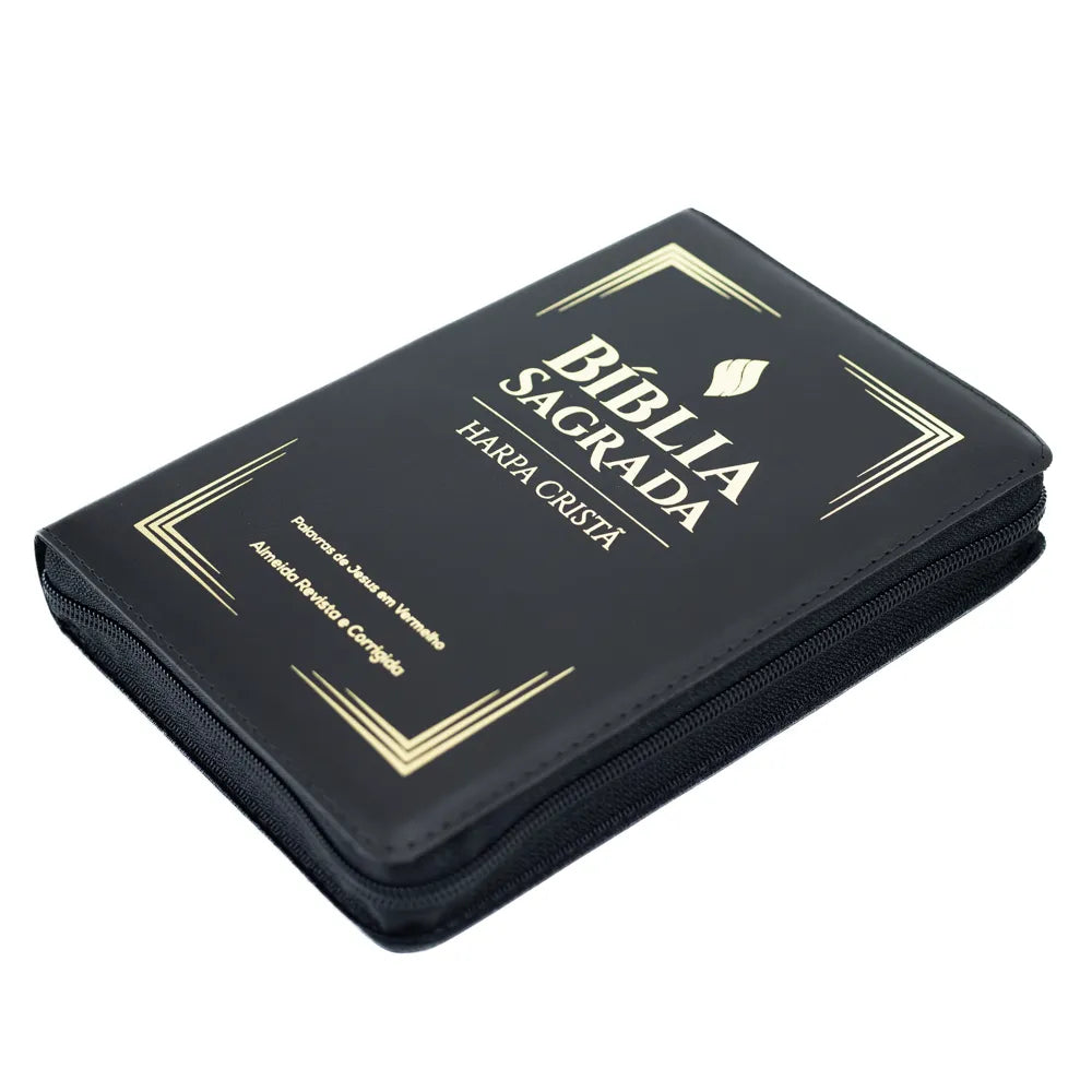 BIBLIA ARC LUXO PRETA COM FECHO